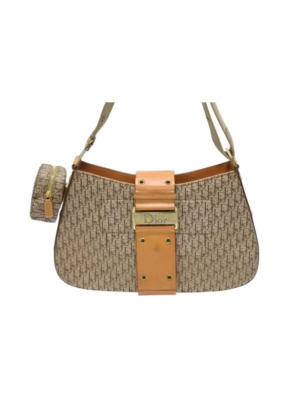 Dior Bag Street Chic Trotter Line Beige Brown Gold